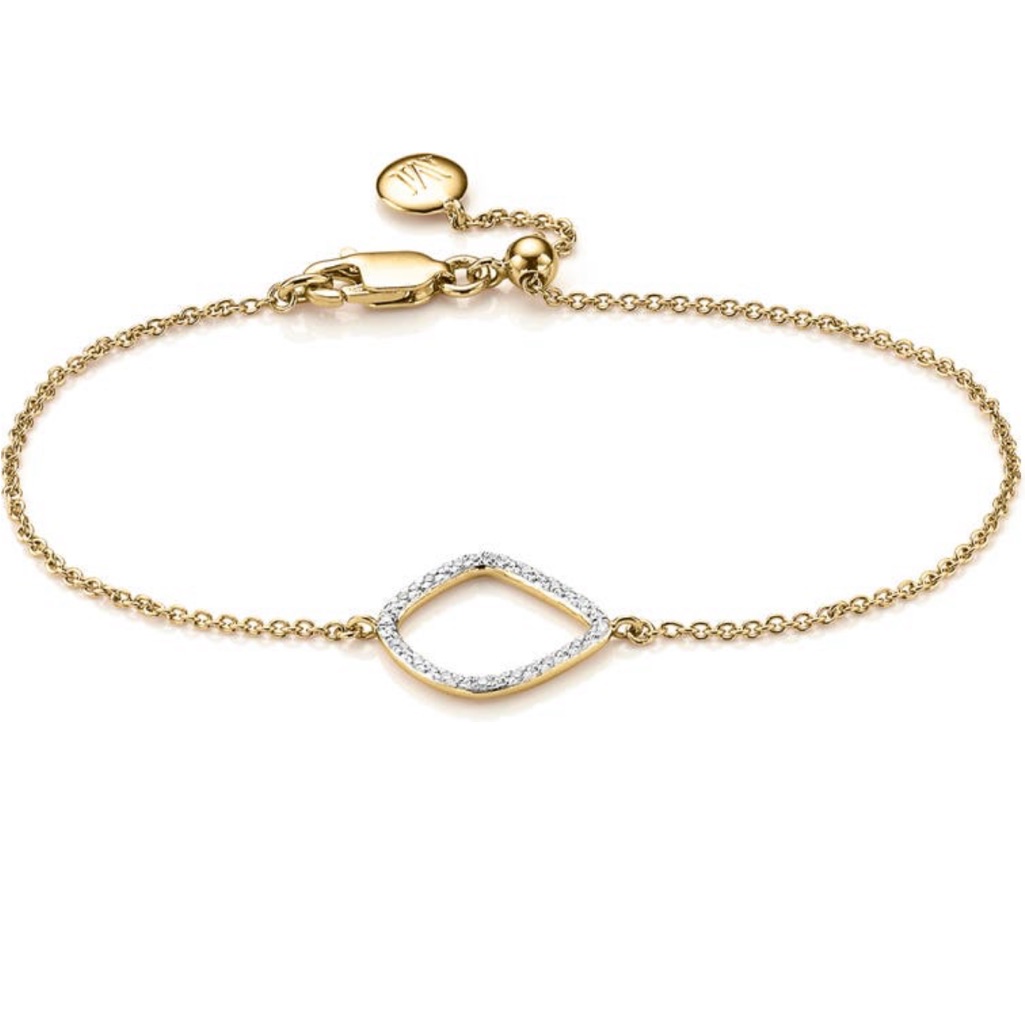- Monica Vinader Nwot Riva Diamond Kite Chain Bracelet